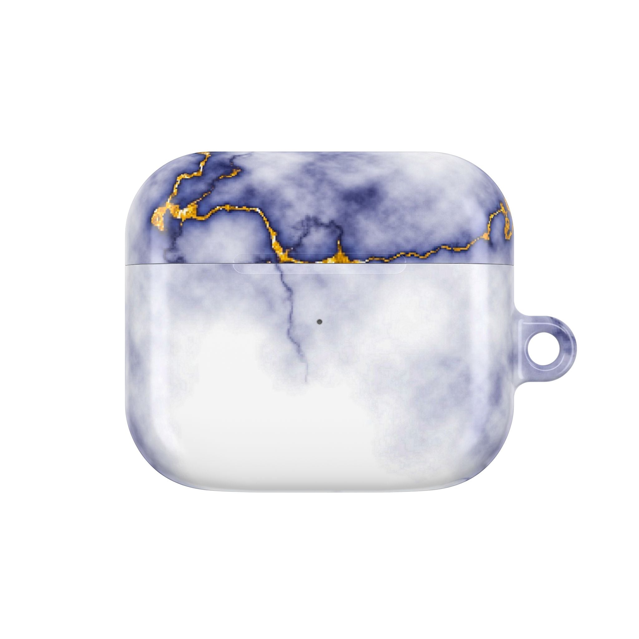 Marble Purple AirPod Case with Gold Veining — Elegant Protective Cover