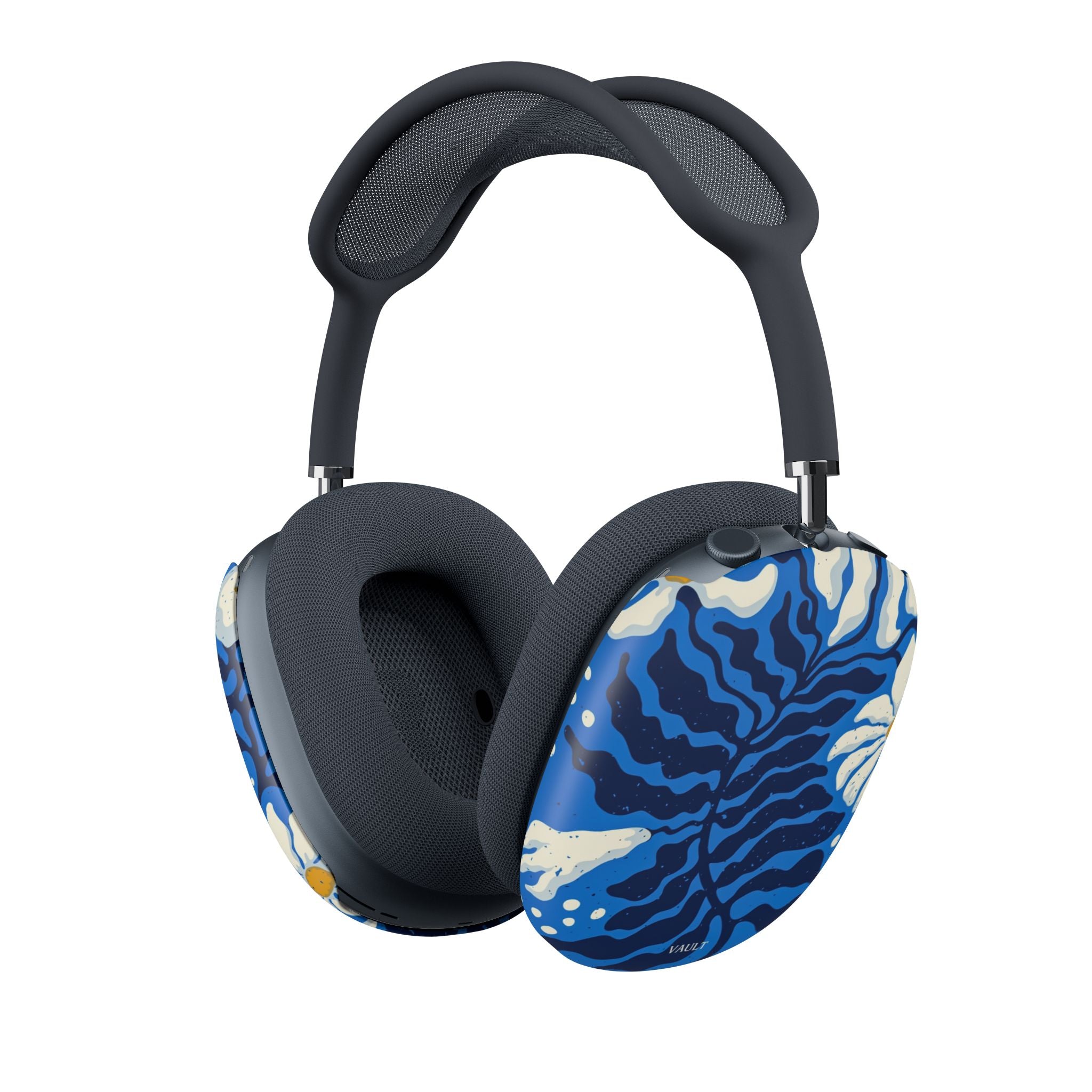 Blue Floral Wave AirPod Max Case – Daisy Pattern Protective Covers