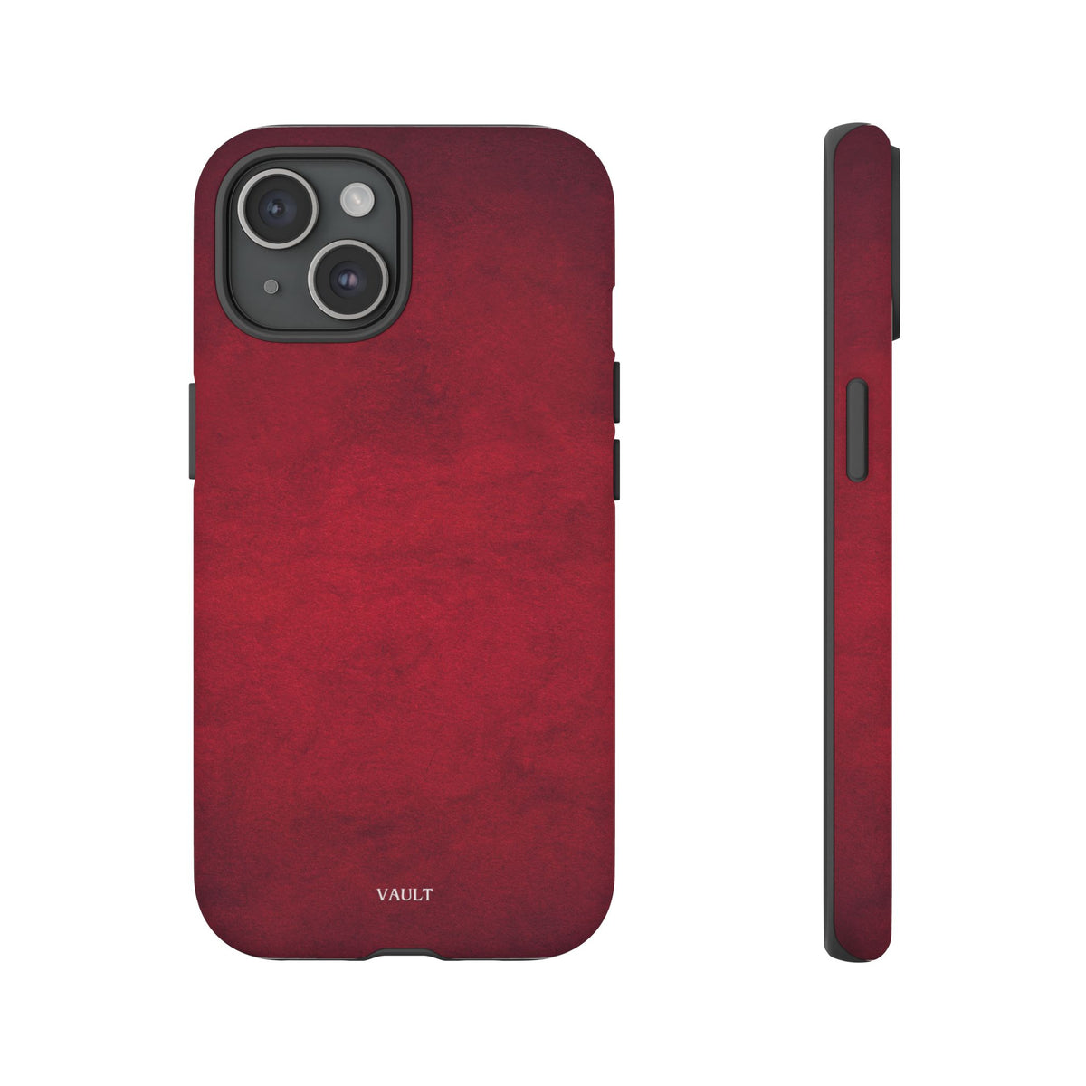 Red Leather Texture Phone Case Impact-Resistant Case