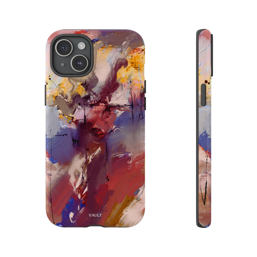 Abstract Brushstroke Tough Phone Case — Colorful Protective iPhone Cover