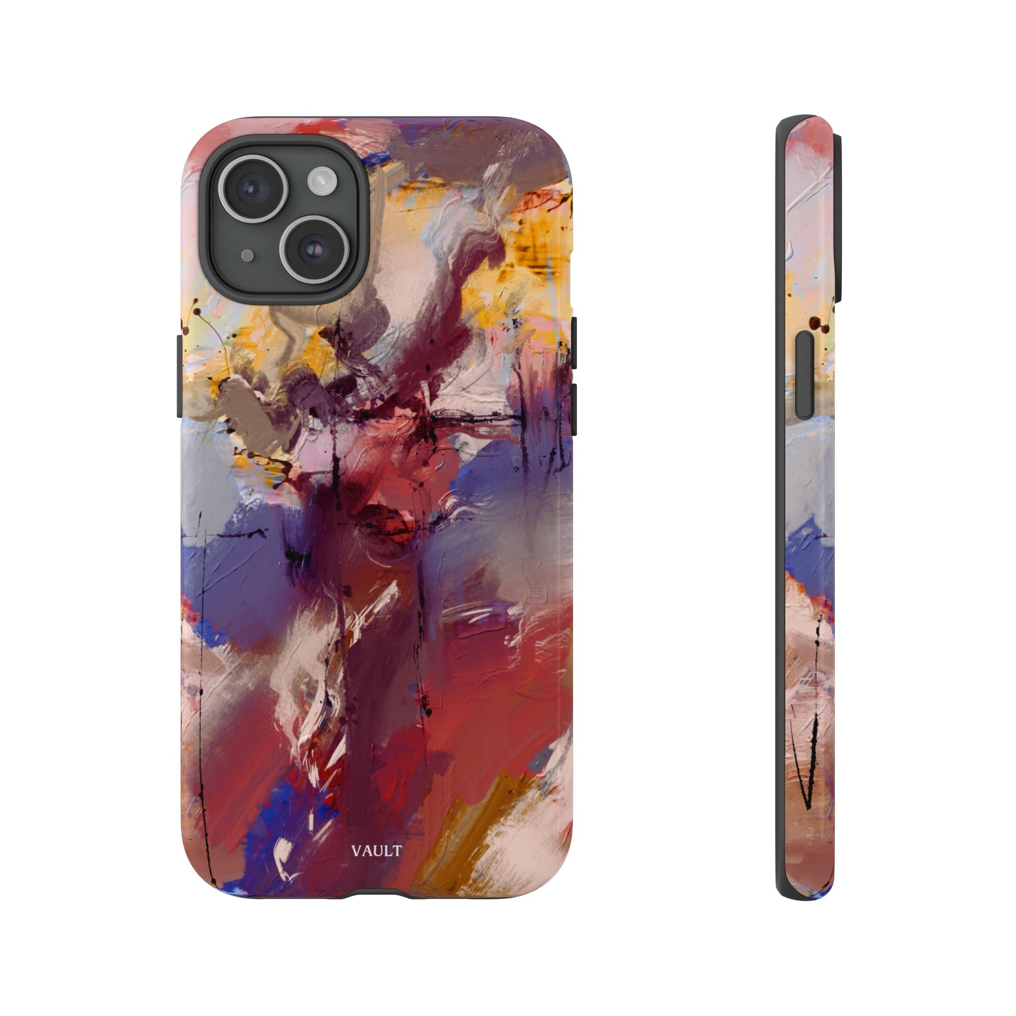 Abstract Brushstroke Tough Phone Case — Colorful Protective iPhone Cover