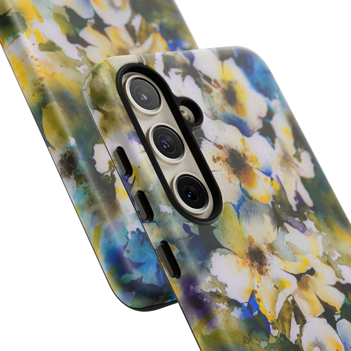 Floral Watercolor Tough Case – Yellow White Blossom Phone Cover