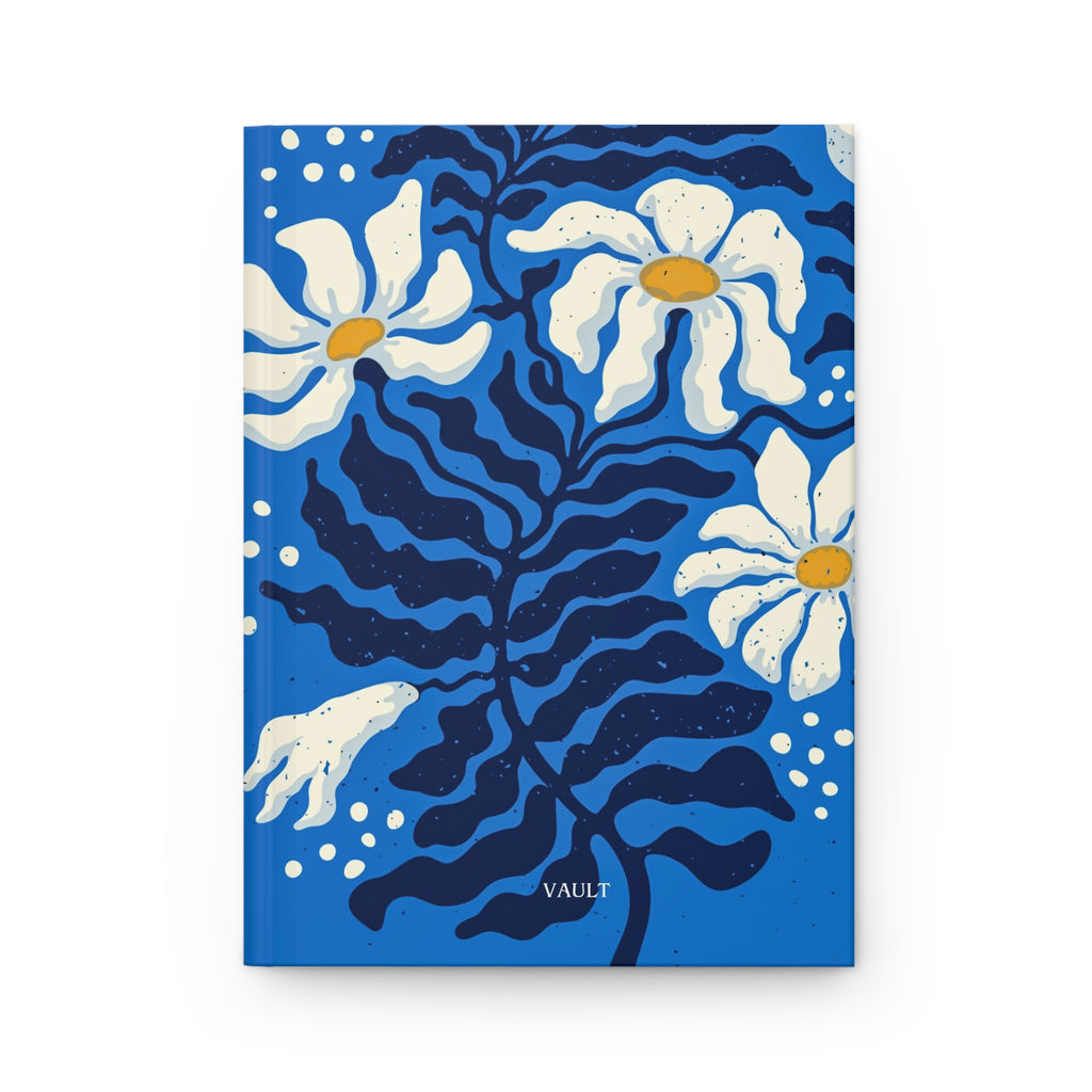 Blue Daisy Hardcover Journal — Floral Notebook for Writing & Daily Notes