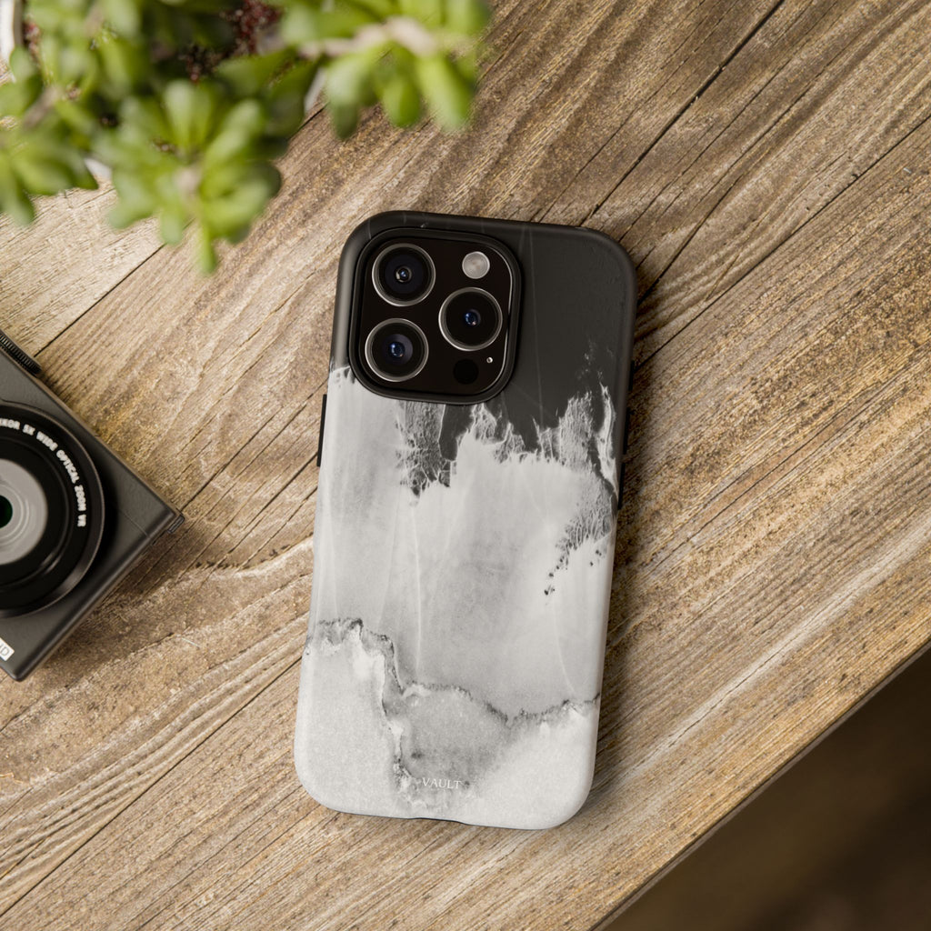 Marble Ink Tough Case — Black & White Abstract Phone Cover