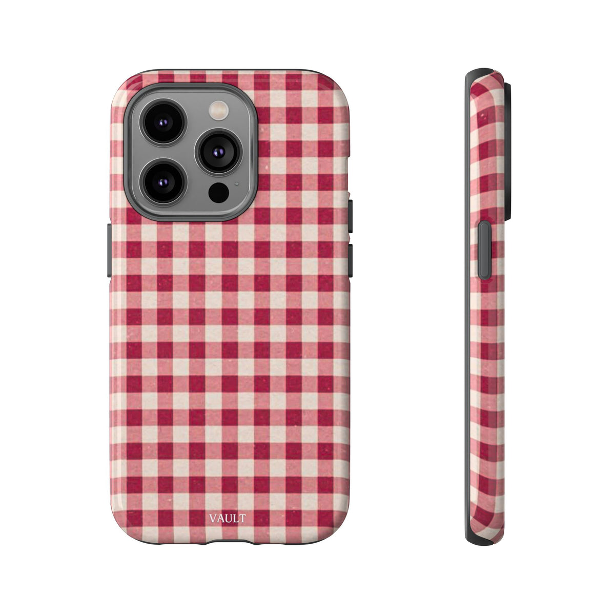 Gingham Phone Case — Red Plaid Tough Case