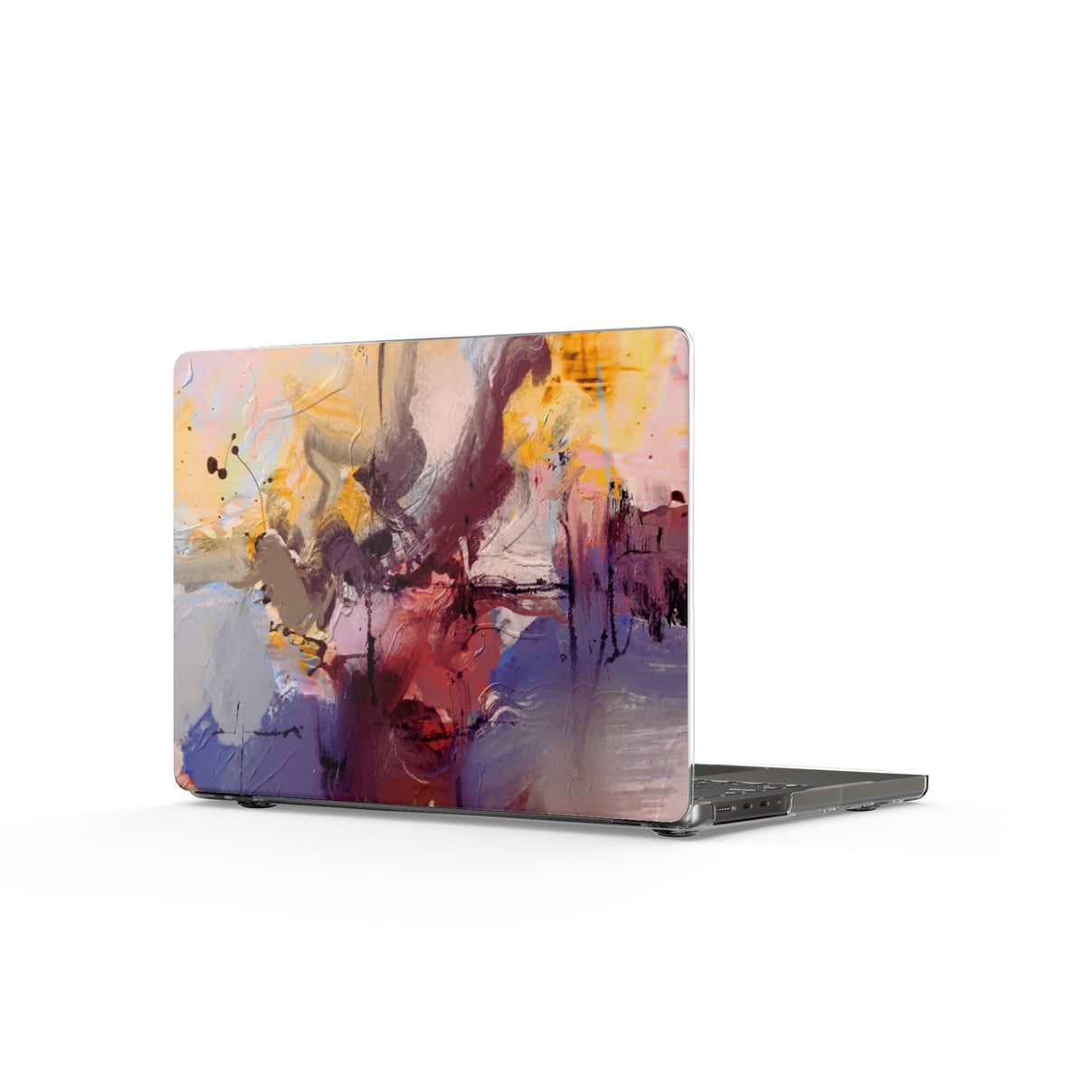 Abstract Brush Stroke Clear MacBook Cases