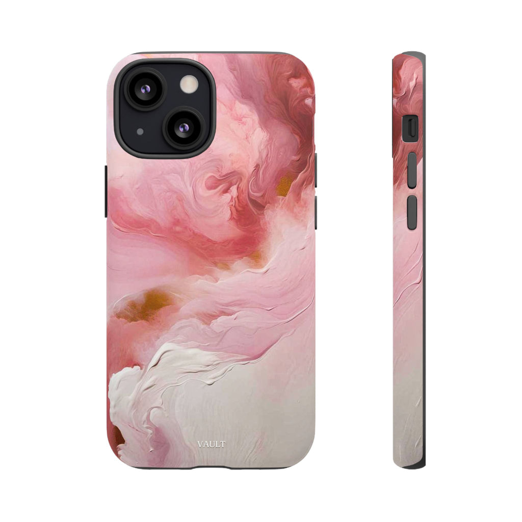 Pink Marble Tough Phone Case — Protective Artistic Phone Cover