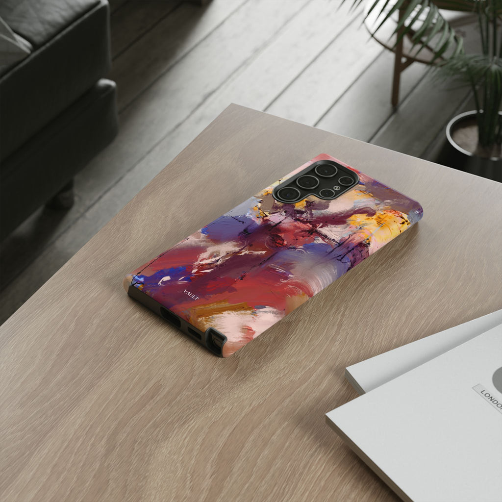 Abstract Brushstroke Tough Phone Case — Colorful Protective iPhone Cover