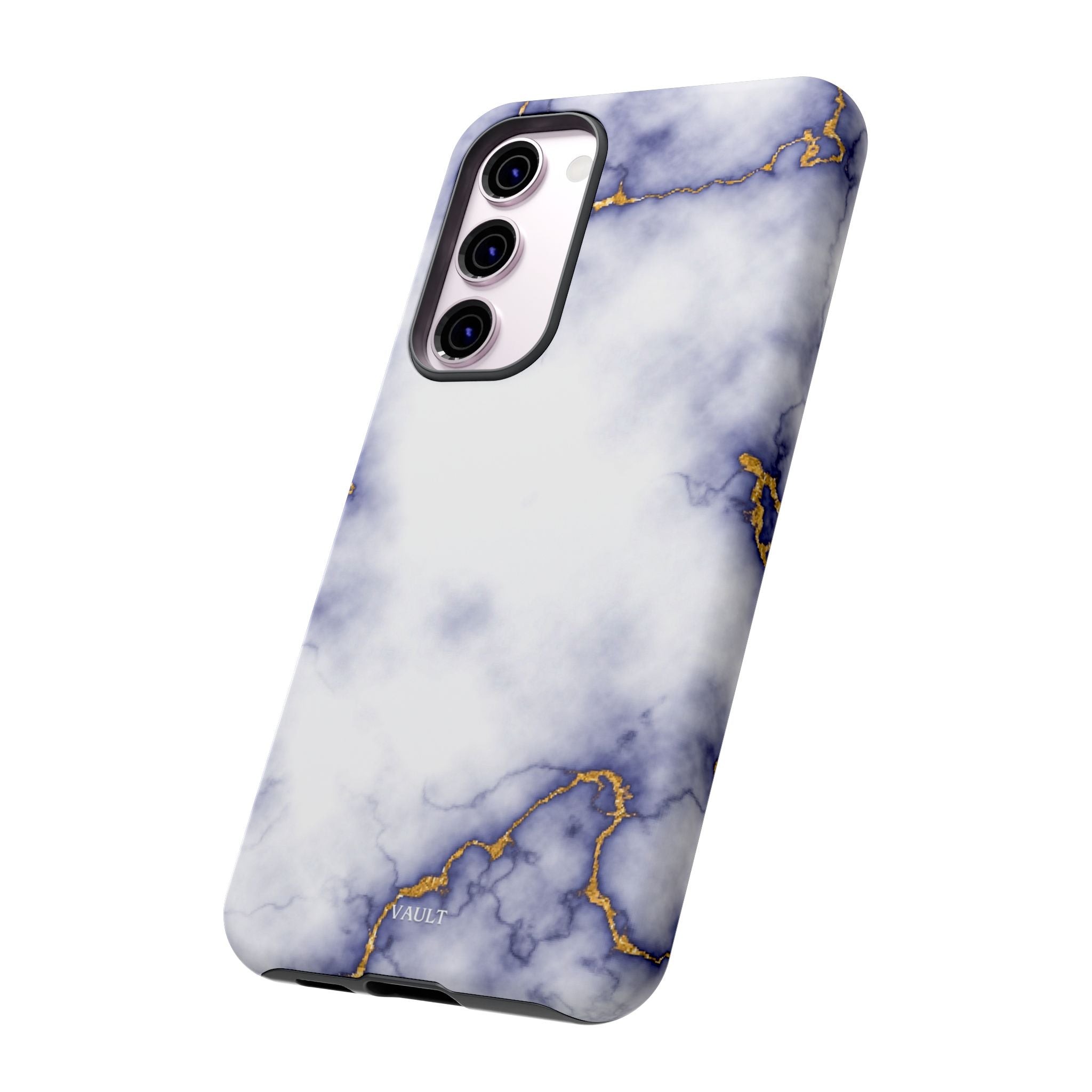 Purple Marble Tough Phone Case with Gold Veins