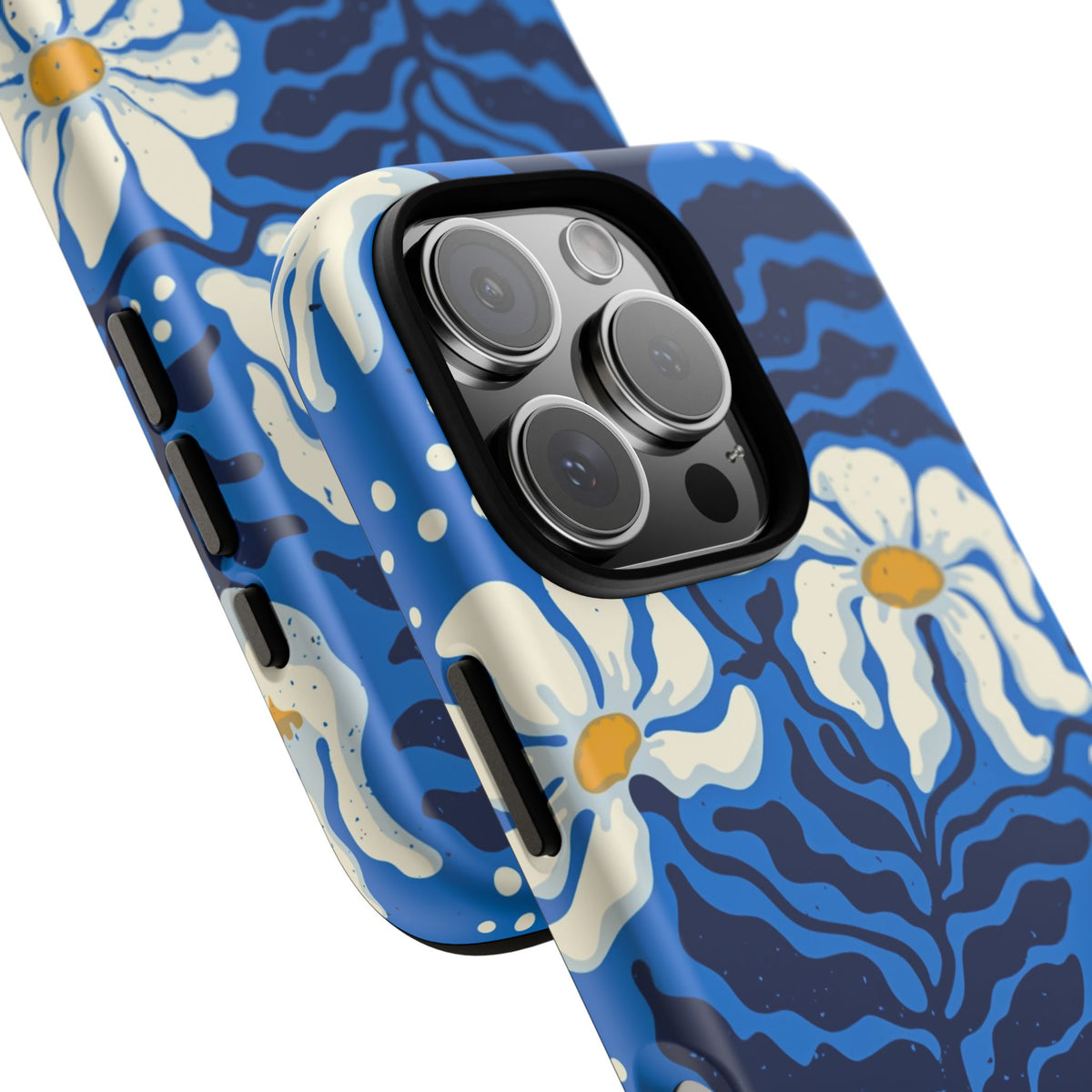 Blue Daisy Tough Phone Case — Floral Protective Phone Cover