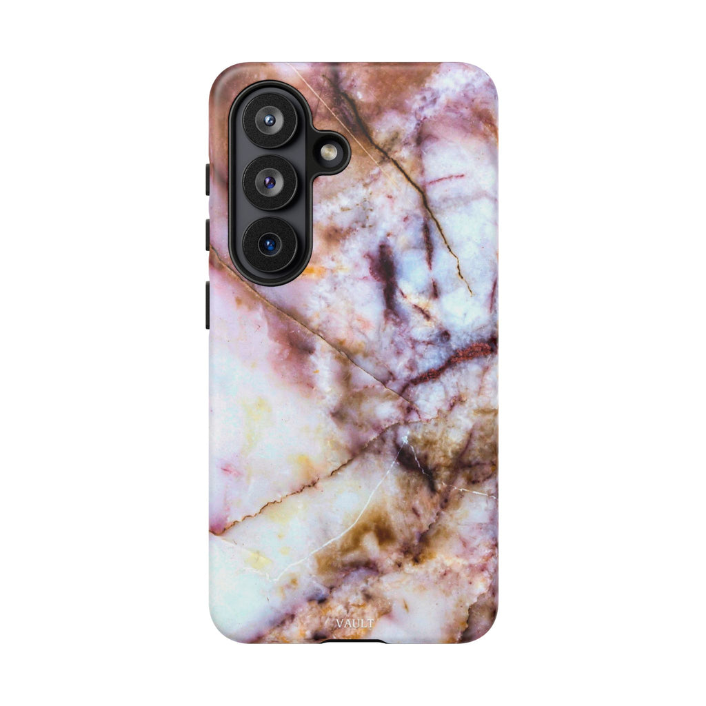 Marble Vein Tough Phone Case — Pink Quartz Protective Cover