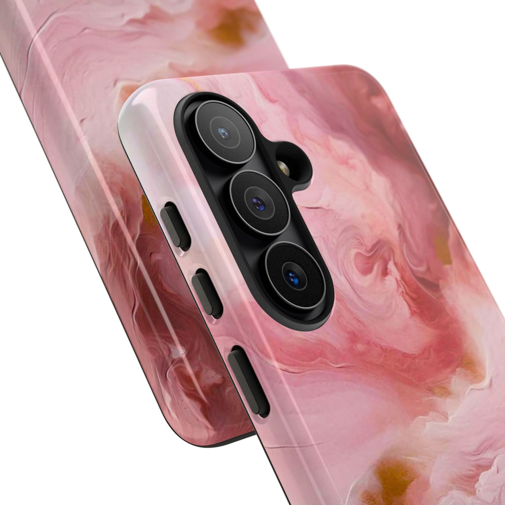 Pink Marble Tough Phone Case — Protective Artistic Phone Cover