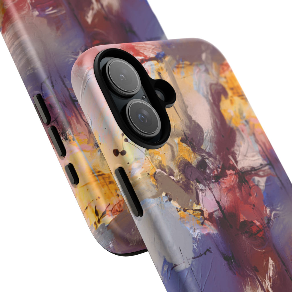 Abstract Brushstroke Tough Phone Case — Colorful Protective iPhone Cover