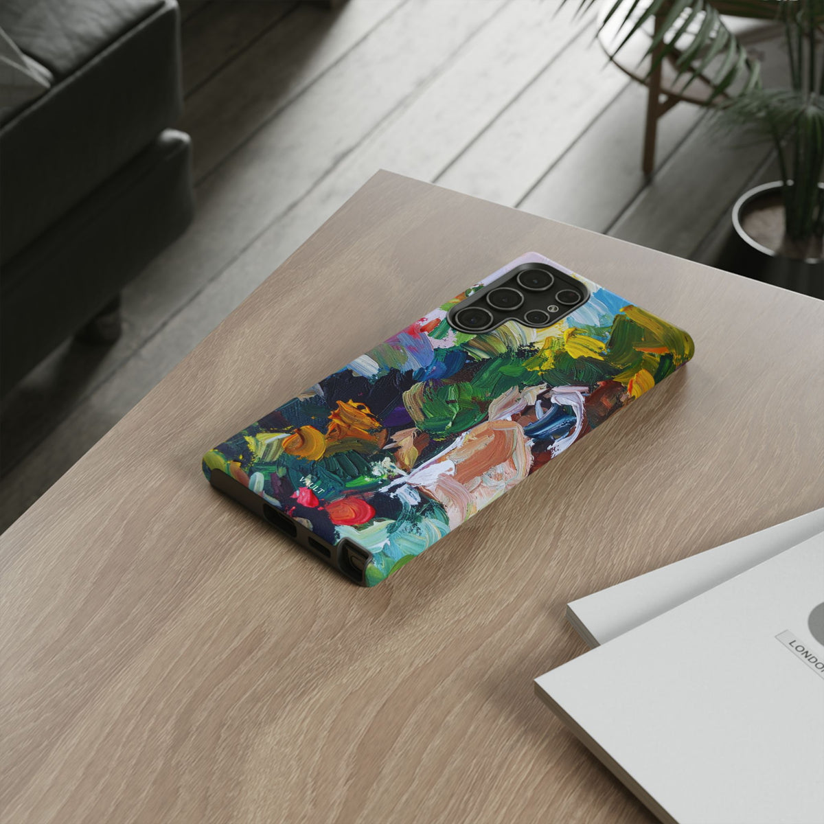 Abstract Paint Brushstroke Phone Case — Colorful Artistic Tough Case