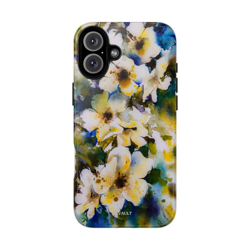 Floral Watercolor Tough Case – Yellow White Blossom Phone Cover