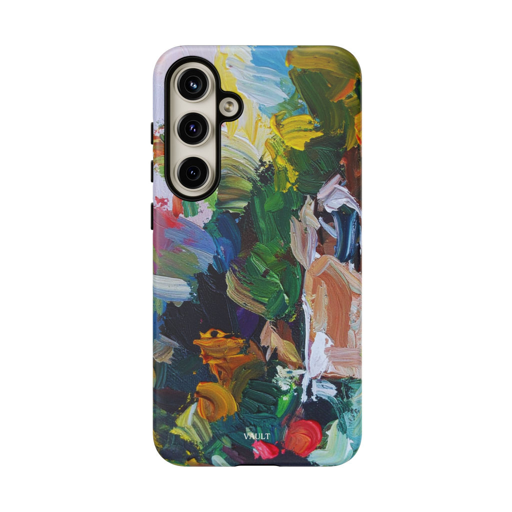 Abstract Paint Brushstroke Phone Case — Colorful Artistic Tough Case