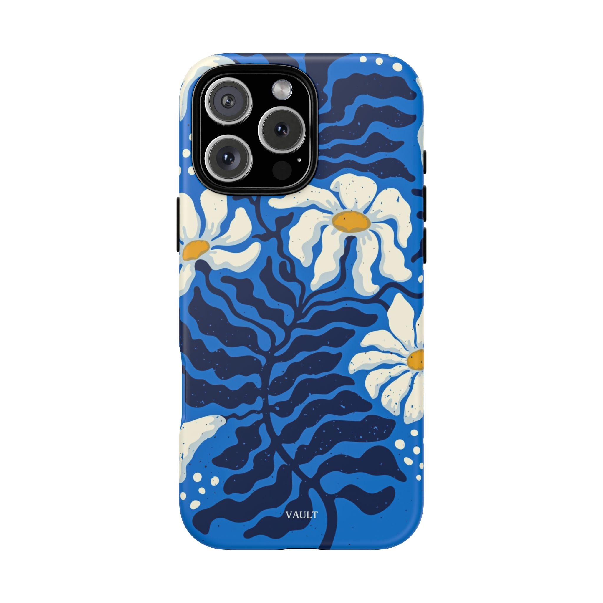 Blue Daisy Tough Phone Case — Floral Protective Phone Cover