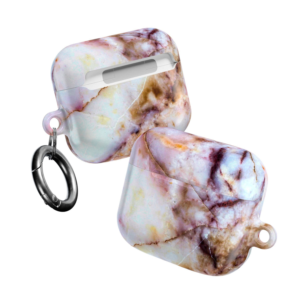Marble Pink AirPod Case – Pink & Gold Marble Protective AirPods Cover