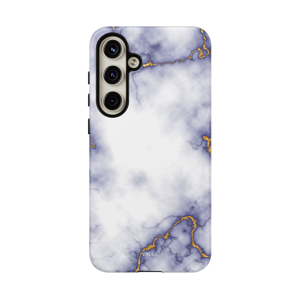 Purple Marble Tough Phone Case with Gold Veins
