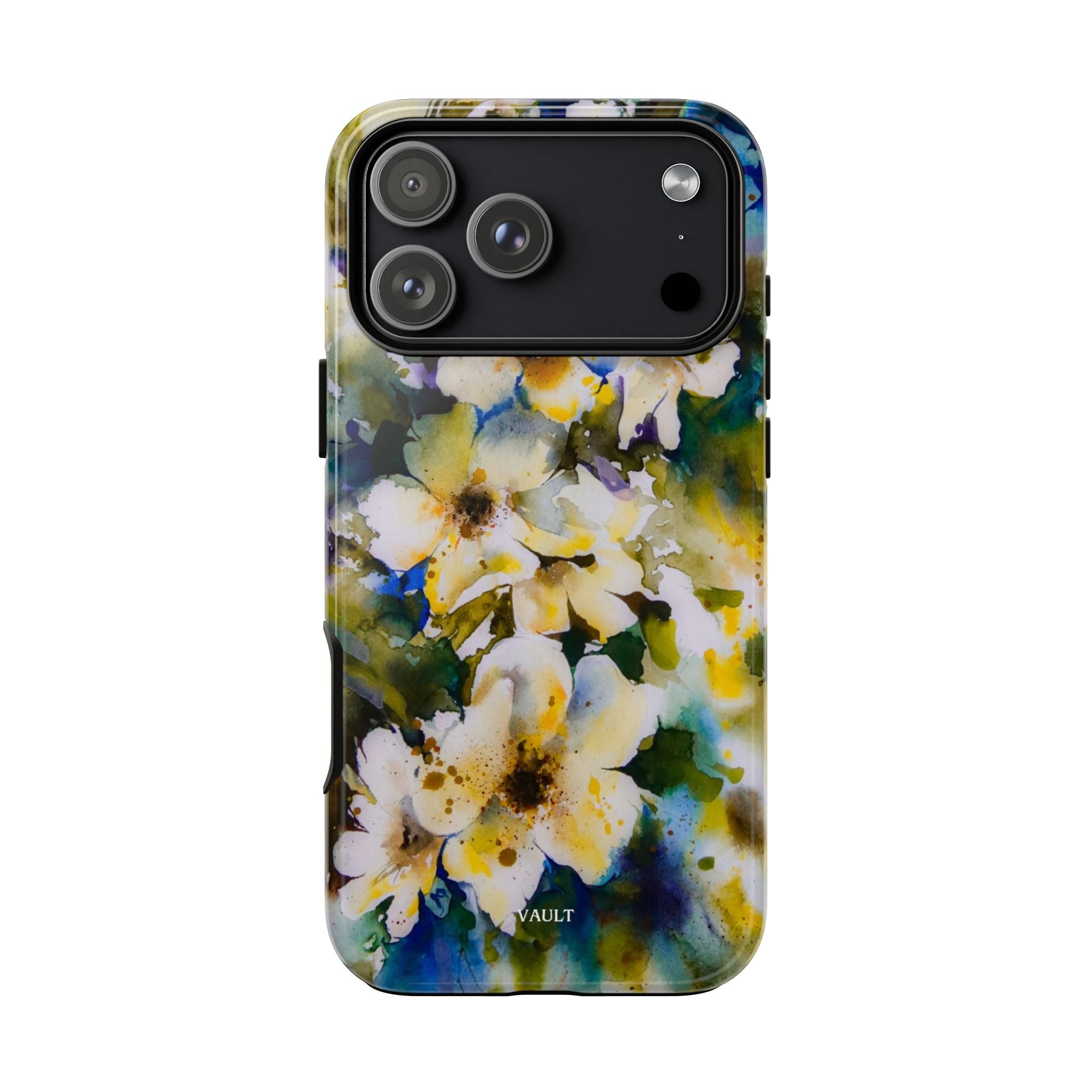 Floral Watercolor Tough Case – Yellow White Blossom Phone Cover