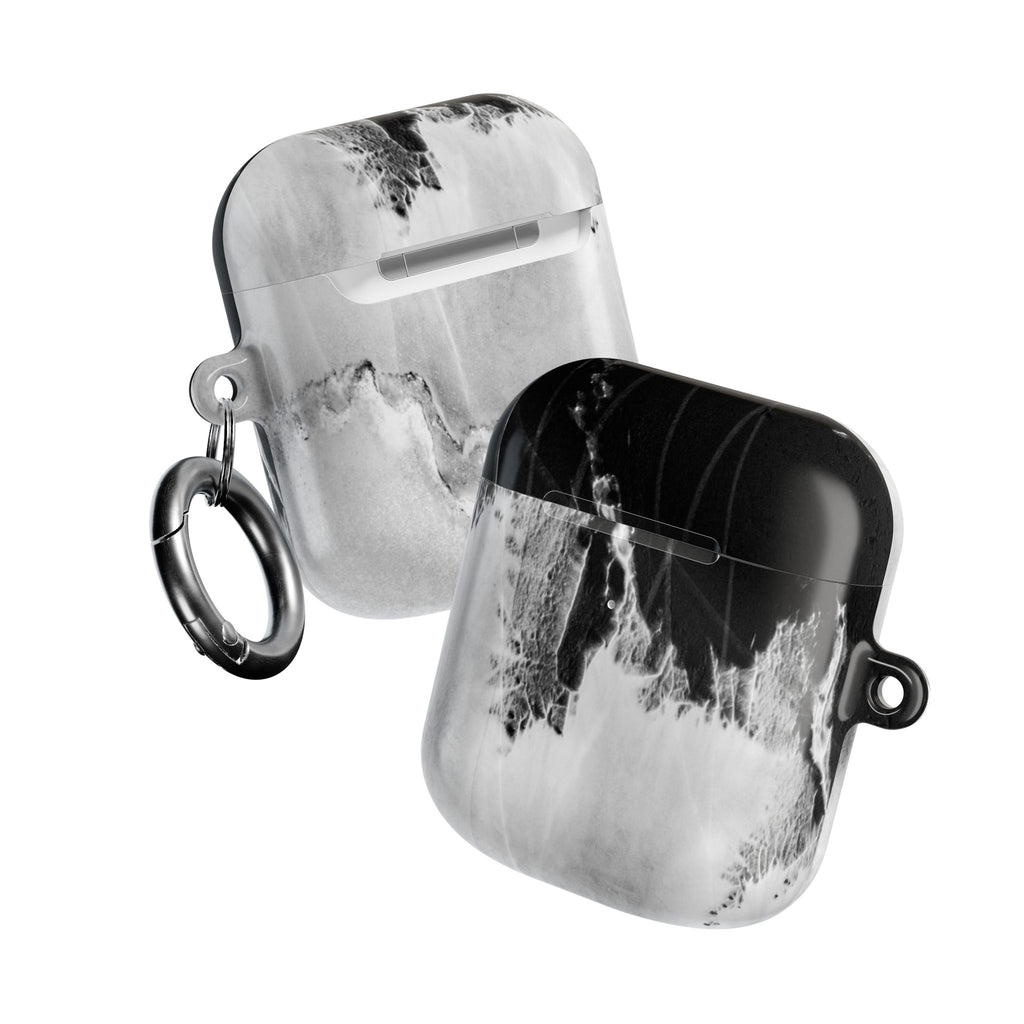 Marble Ink AirPod Case — Black & White Abstract Protective Cover