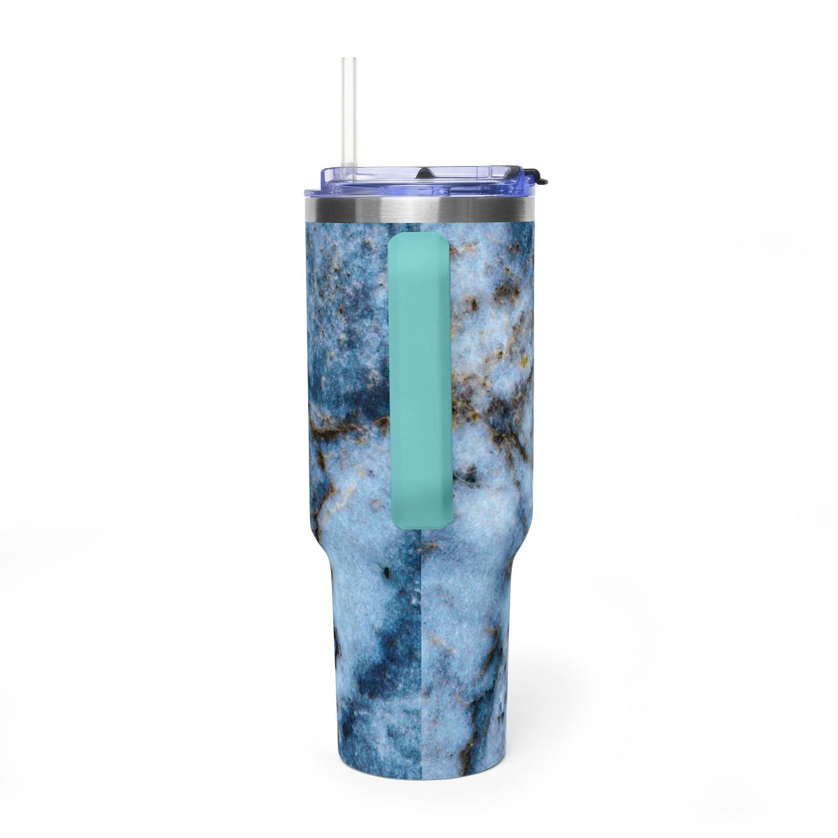 40oz Blue Marble Vacuum Tumbler
