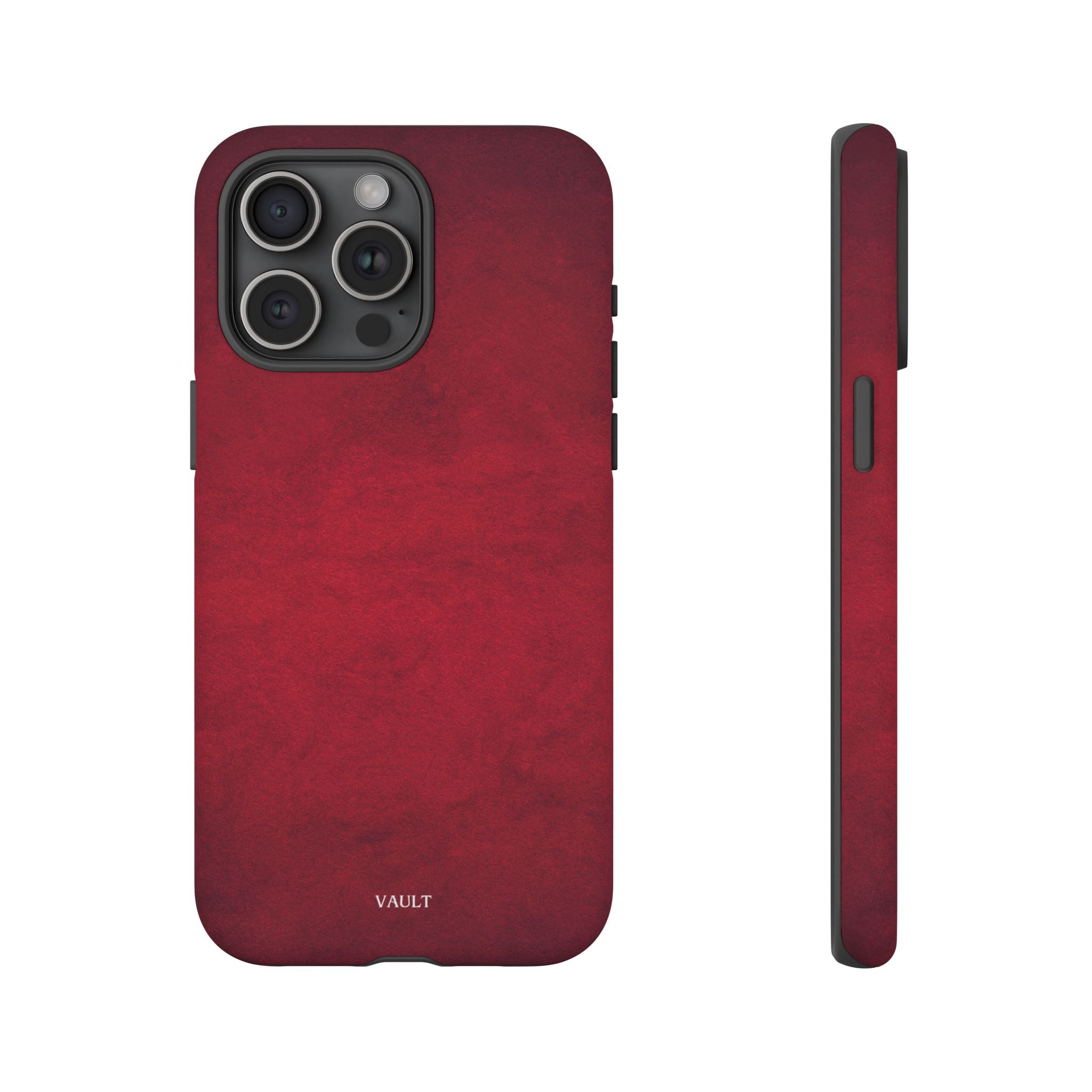 Red Leather Texture Phone Case Impact-Resistant Case