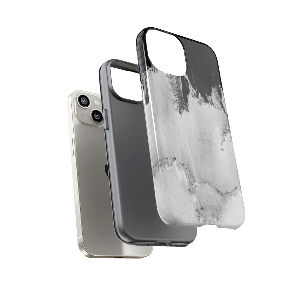 Marble Ink Tough Case — Black & White Abstract Phone Cover