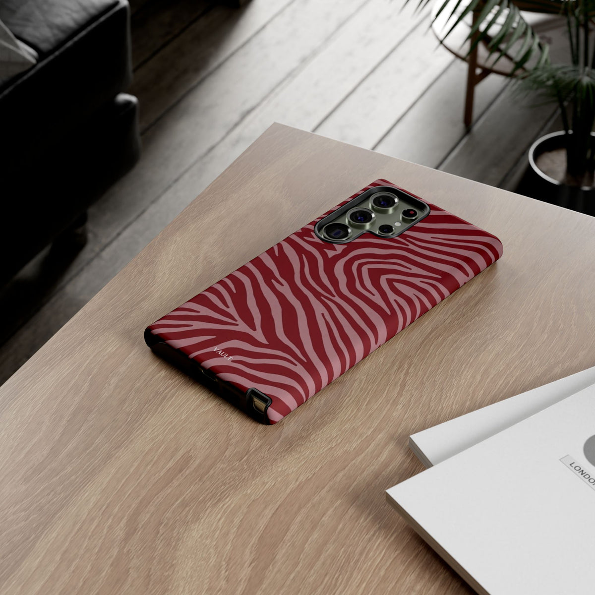 Red Zebra Print Tough Phone Case