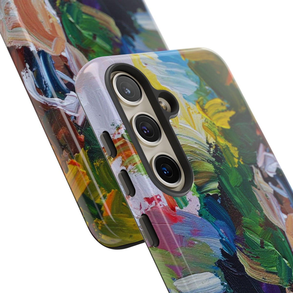 Abstract Paint Brushstroke Phone Case — Colorful Artistic Tough Case