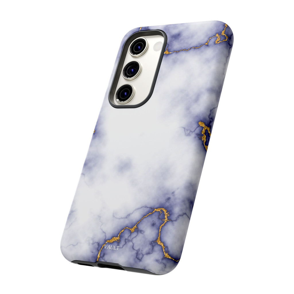 Purple Marble Tough Phone Case with Gold Veins
