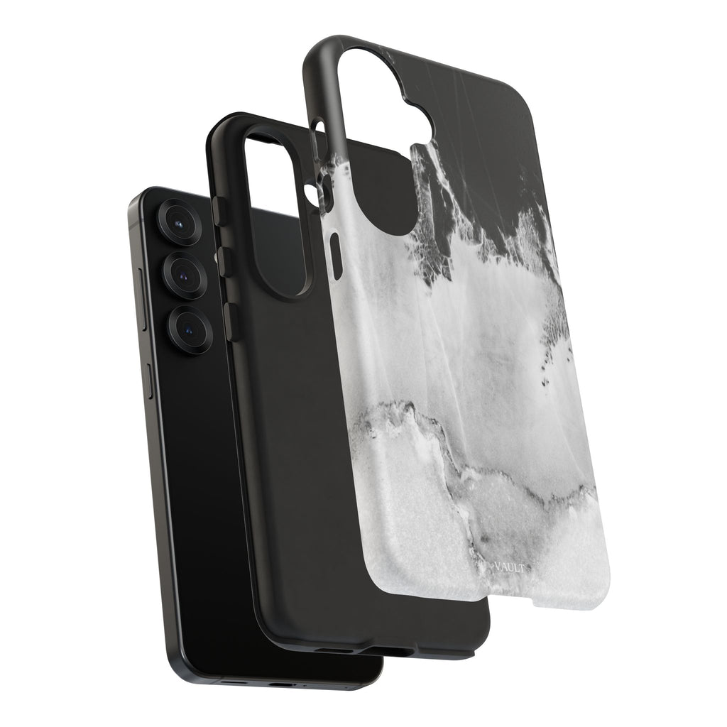 Marble Ink Tough Case — Black & White Abstract Phone Cover