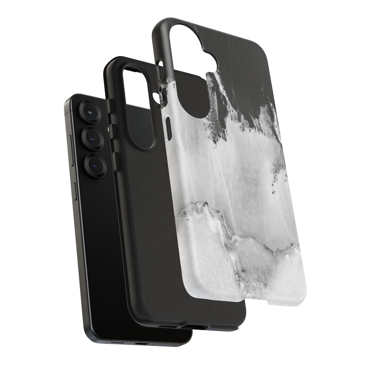 Marble Ink Tough Case — Black & White Abstract Phone Cover