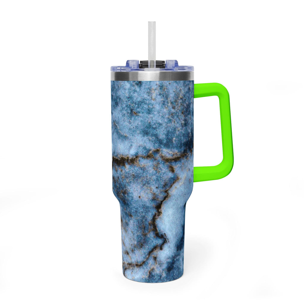 40oz Blue Marble Vacuum Tumbler
