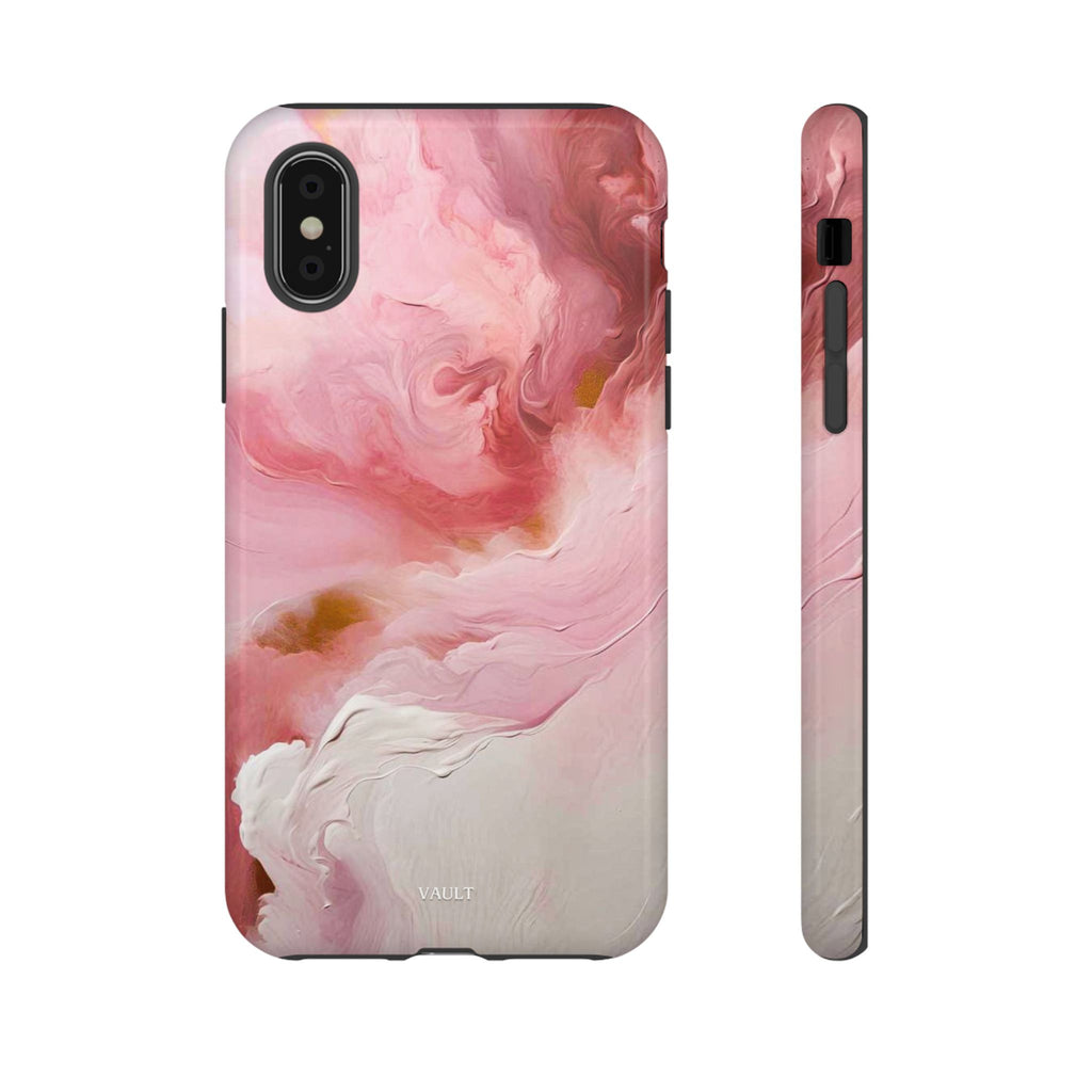 Pink Marble Tough Phone Case — Protective Artistic Phone Cover
