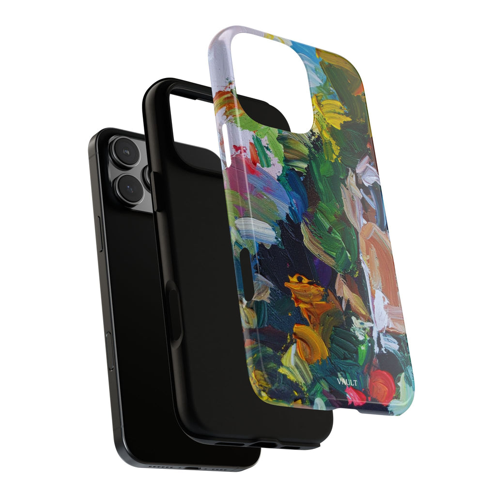 Abstract Paint Brushstroke Phone Case — Colorful Artistic Tough Case