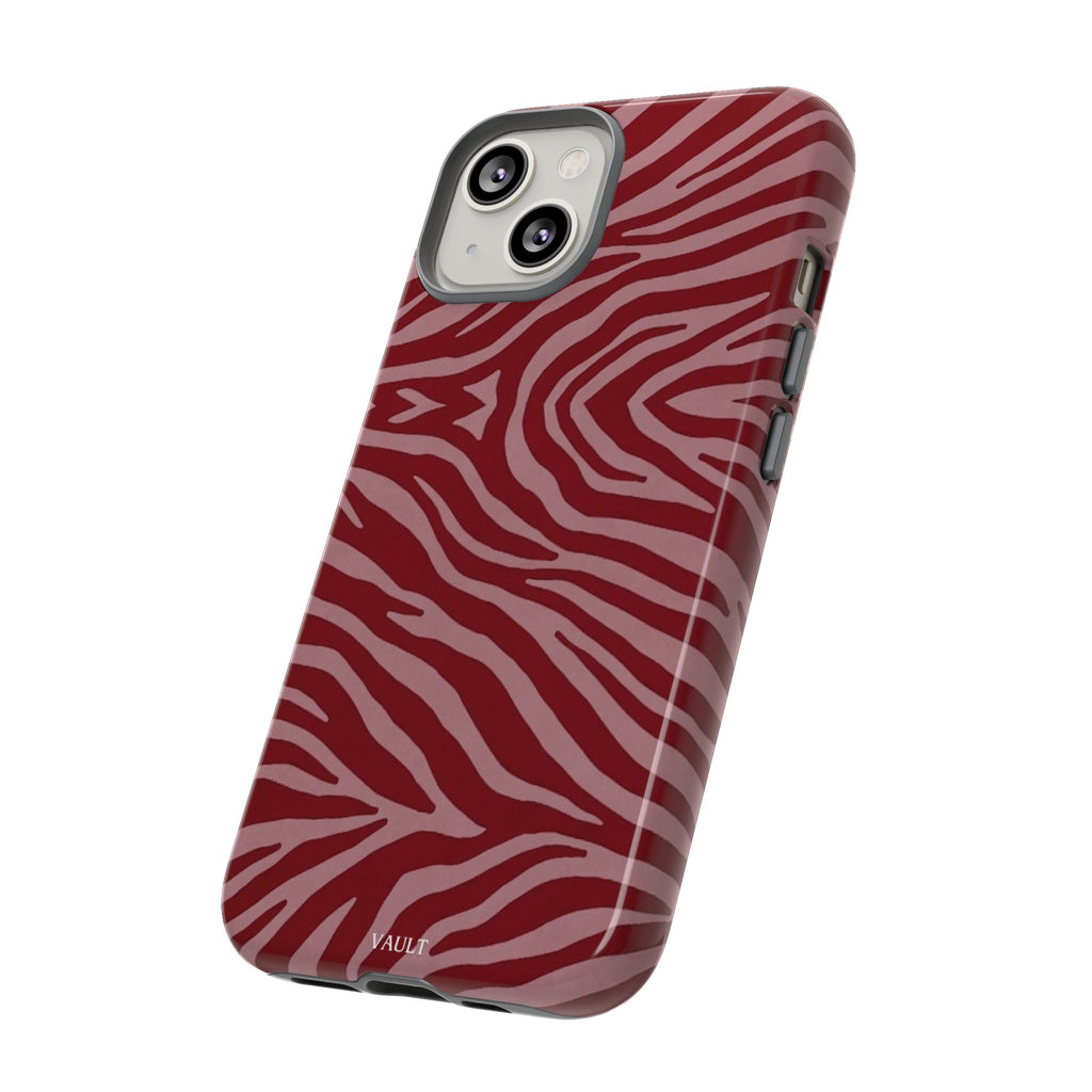 Red Zebra Print Tough Phone Case