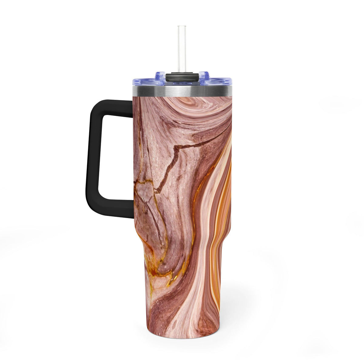 40oz Marble Swirl Thermal Tumbler - Insulated Travel Mug