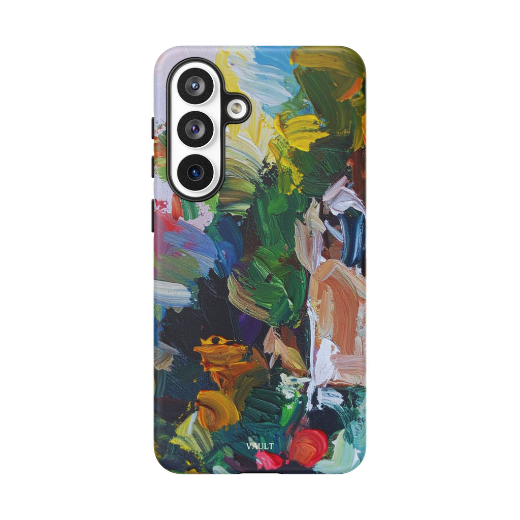 Abstract Paint Brushstroke Phone Case — Colorful Artistic Tough Case
