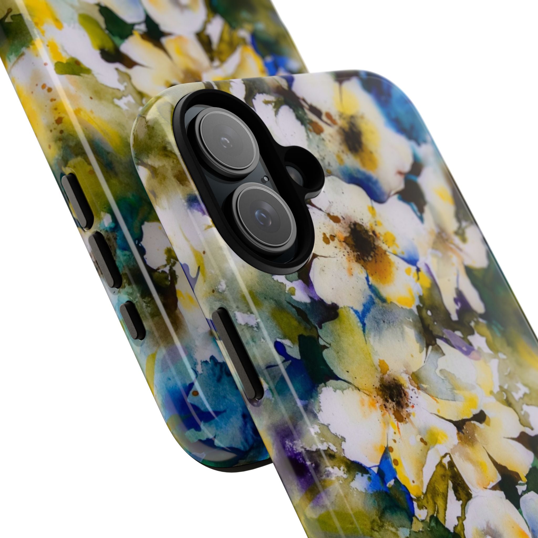 Floral Watercolor Tough Case – Yellow White Blossom Phone Cover
