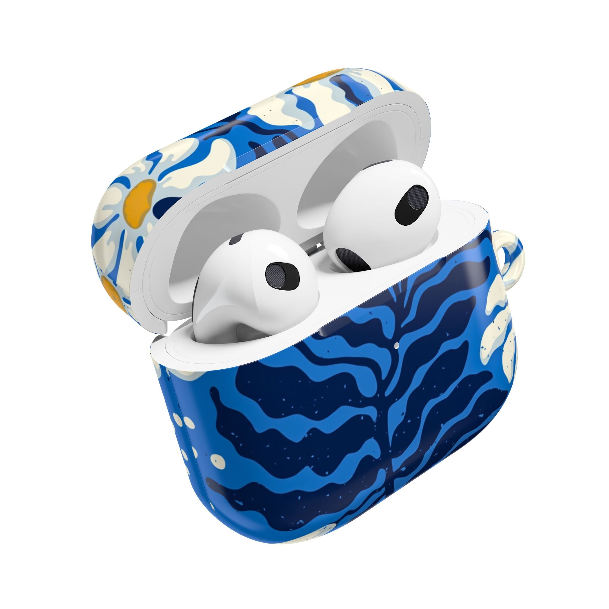 Blue Floral Daisy AirPod Case