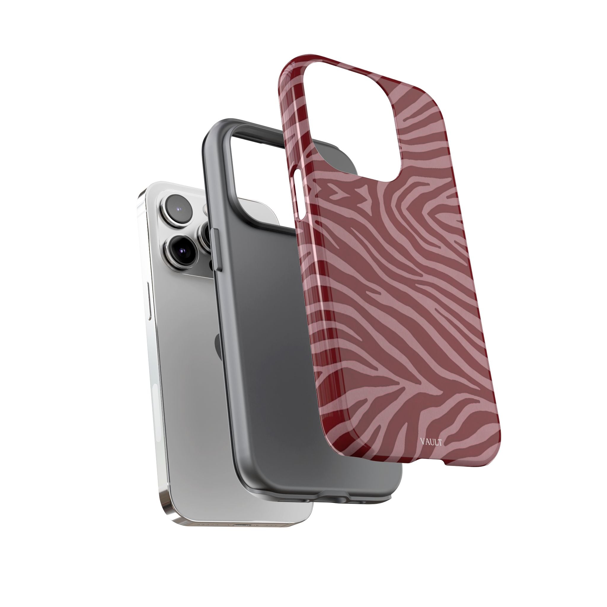 Red Zebra Print Tough Phone Case