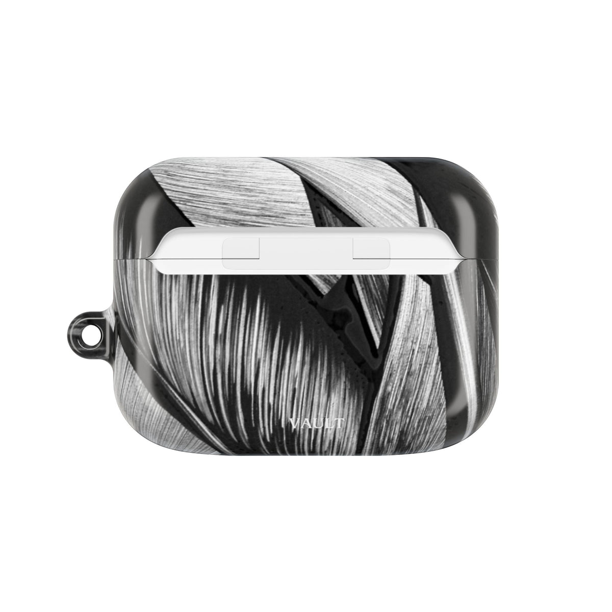 AirPod Case — Monochrome Tropical Leaf Protective Cover