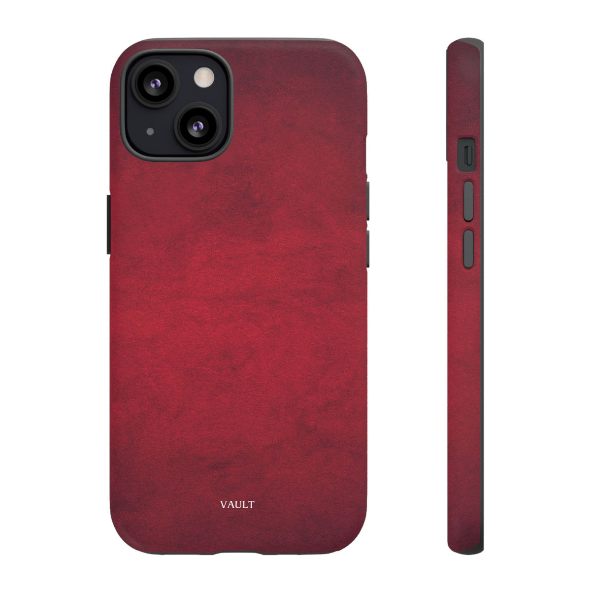 Red Leather Texture Phone Case Impact-Resistant Case