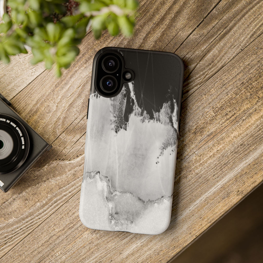 Marble Ink Tough Case — Black & White Abstract Phone Cover