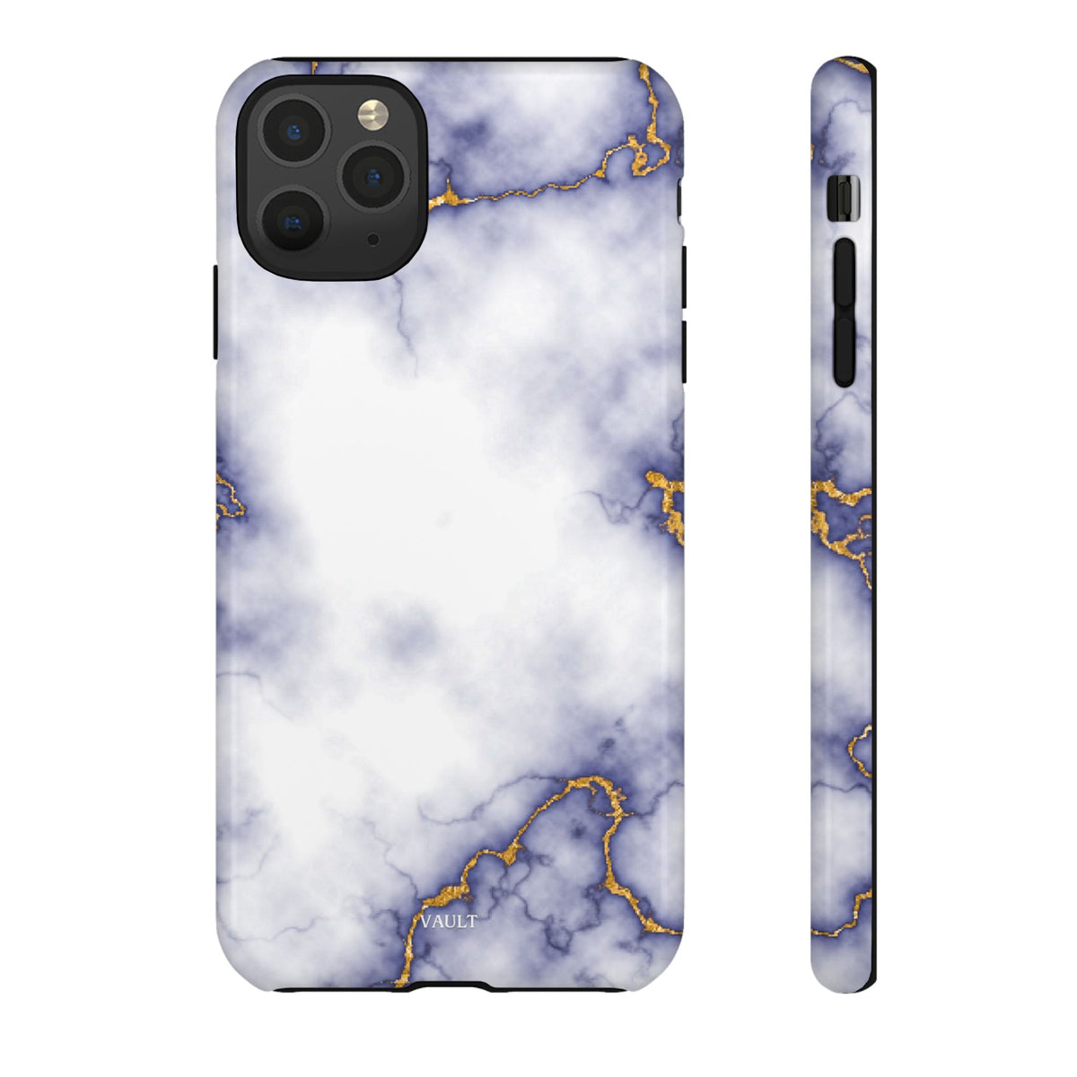 Purple Marble Tough Phone Case with Gold Veins