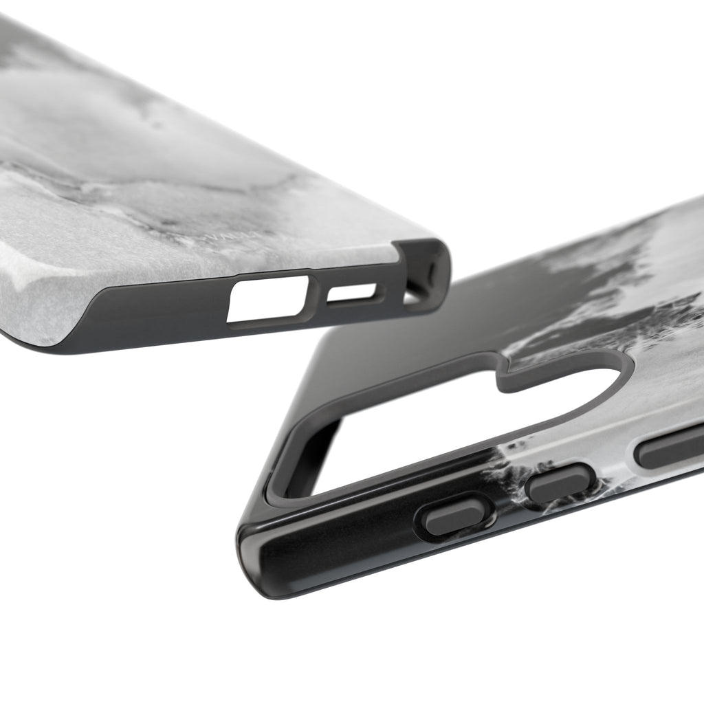 Marble Ink Tough Case — Black & White Abstract Phone Cover