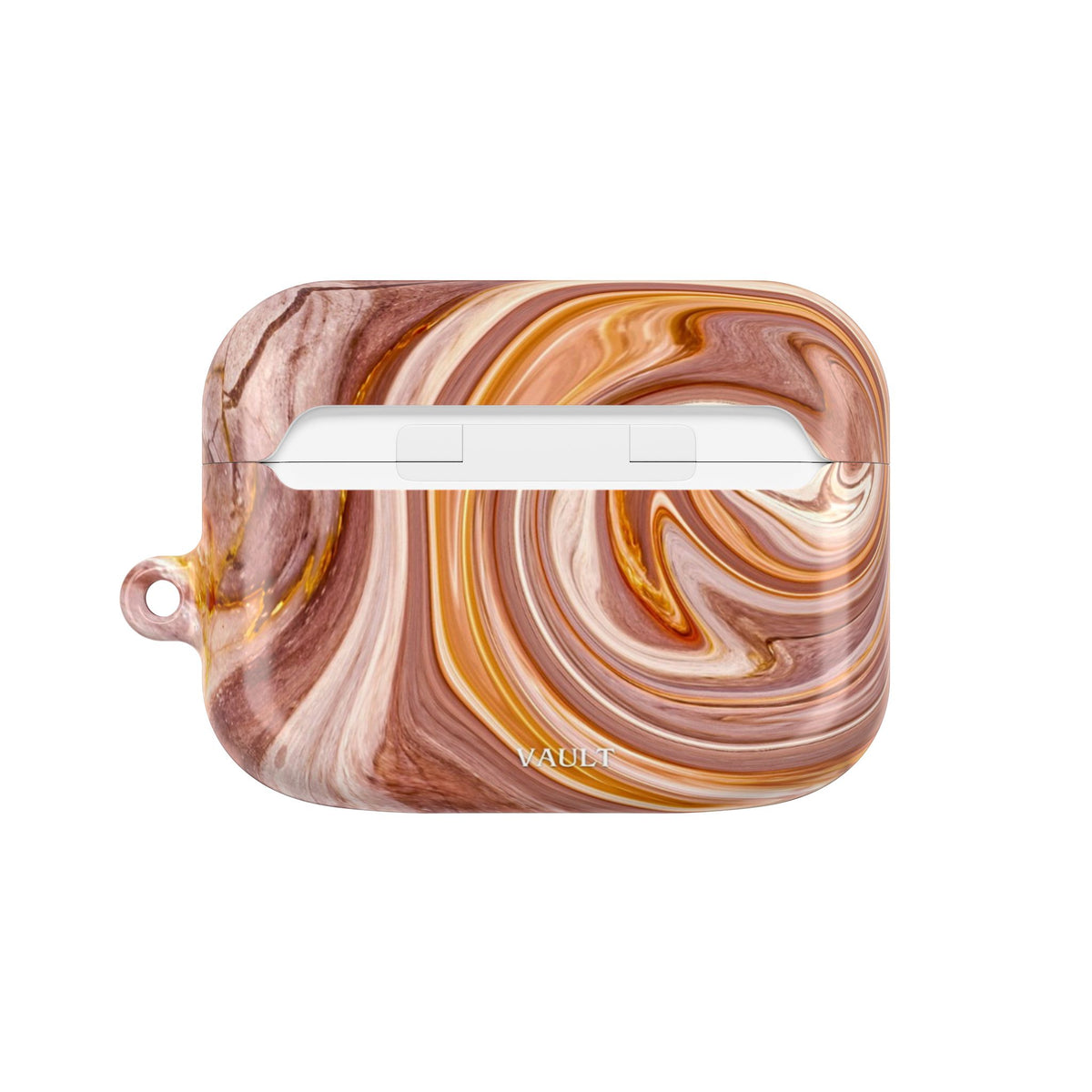 Marble Swirl AirPod Case — Pink & Gold Abstract Protective Cover