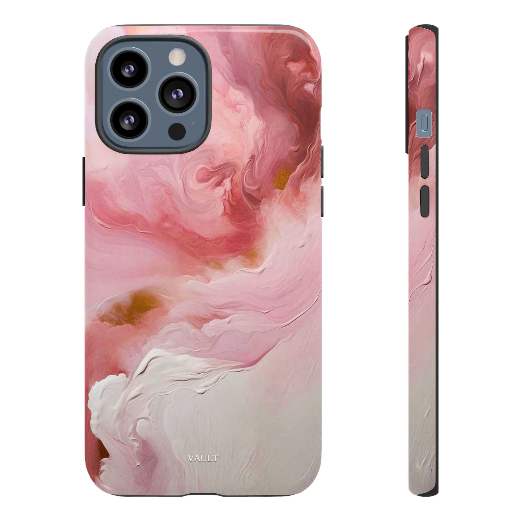 Pink Marble Tough Phone Case — Protective Artistic Phone Cover