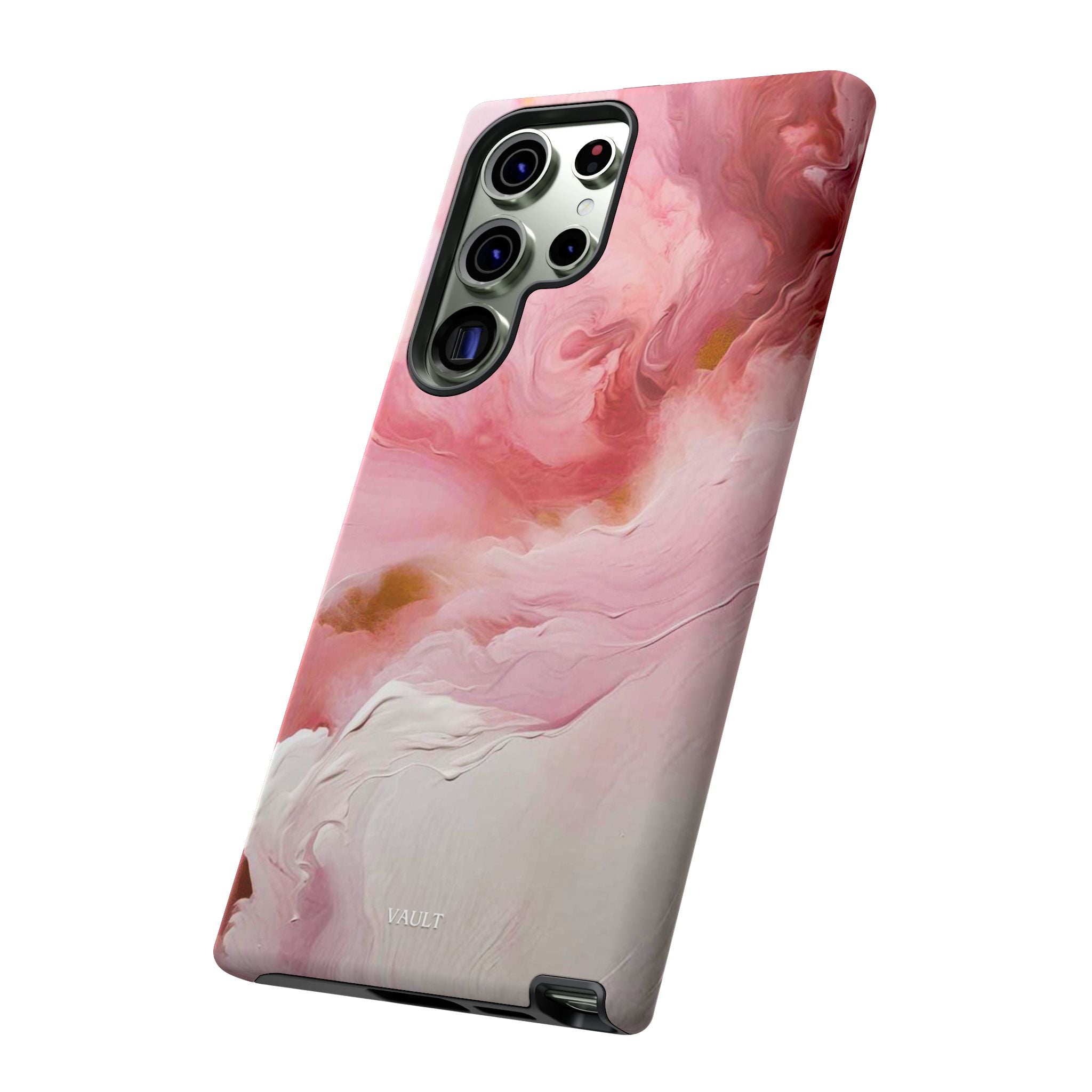 Pink Marble Tough Phone Case — Protective Artistic Phone Cover